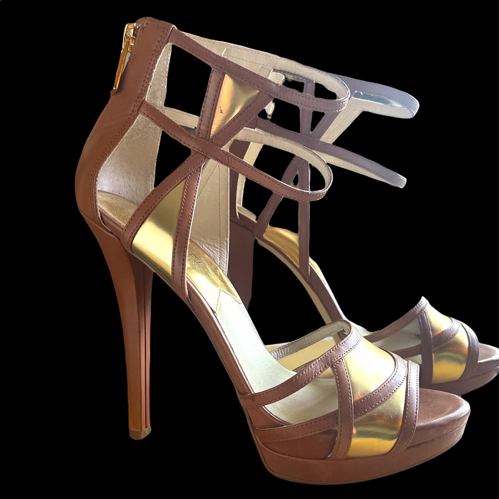Michael Kors Neown and Gold Heels